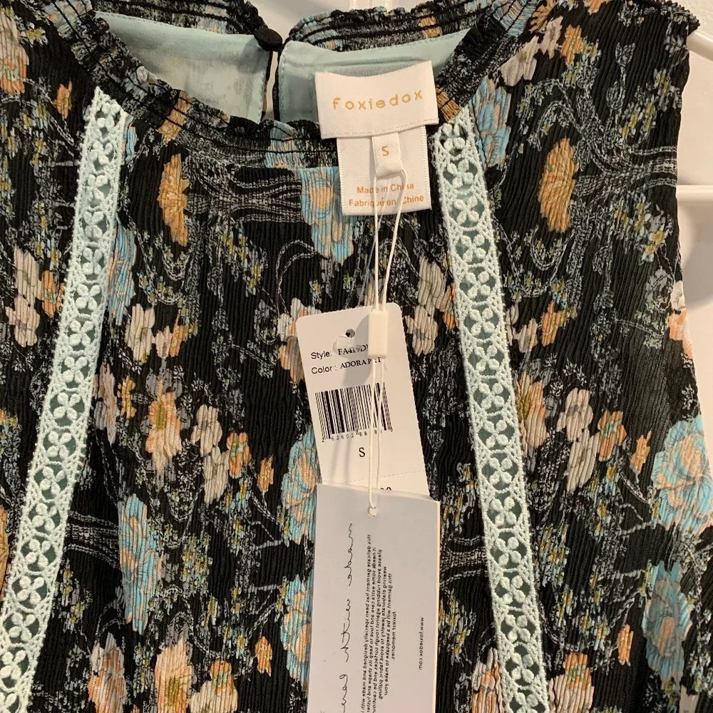 NWT Foxiedox Adora Boho Dress Cold Shoulder S NWT